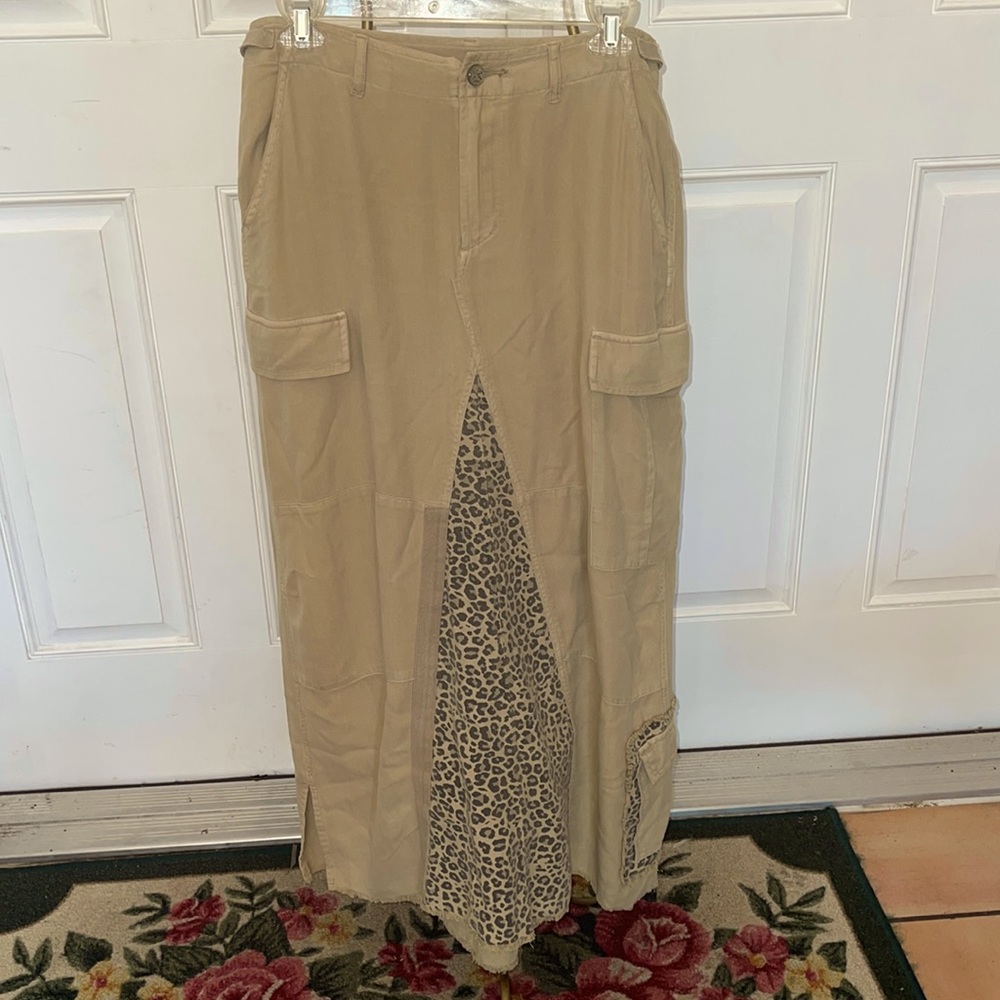NWT DA NANG silk leopard skirt